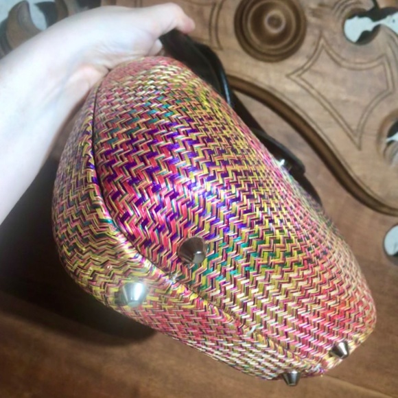 Purse of your dreams! Rainbow and Woven - Picture 3 of 5